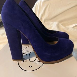 Steve Madden block purple heels